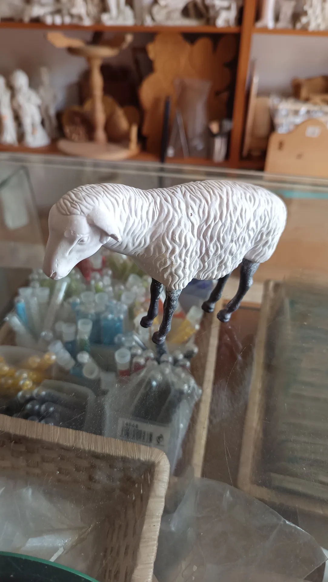 Oveja Belén escayola patas plomo