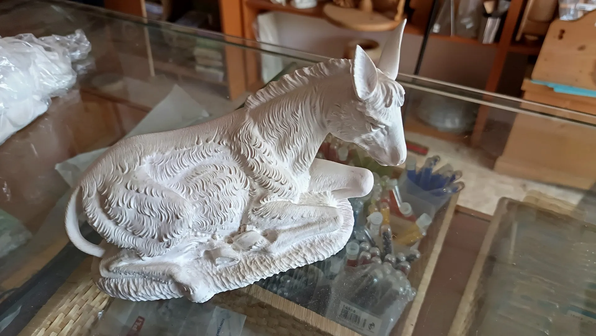 Burro marmolina belén grande 20cm