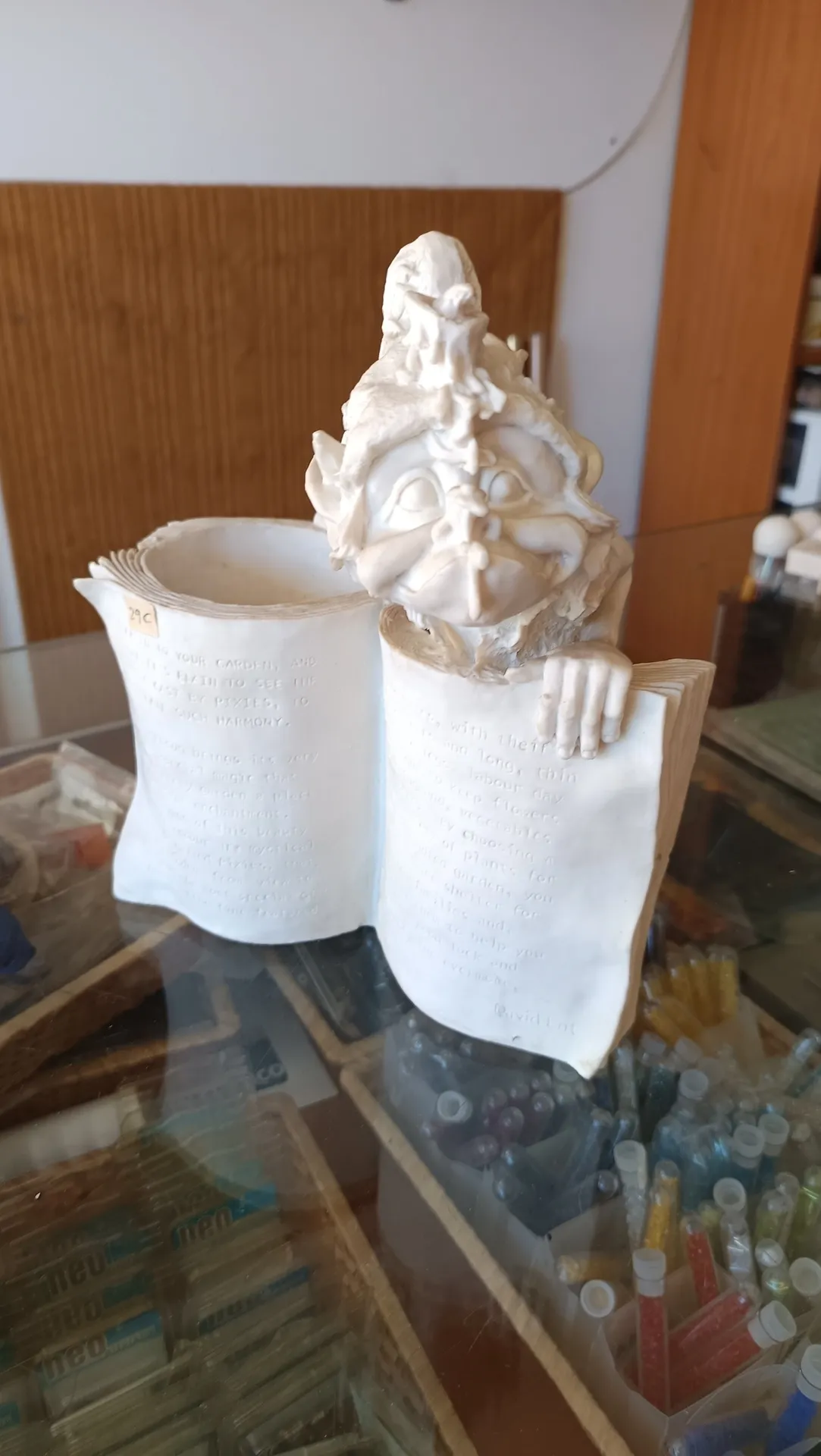 Portabotellas gnomo marmolina 26cm